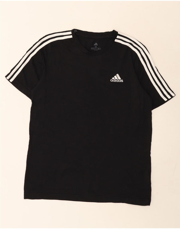 Adidas Mens T-Shirt Top Medium Black Cotton