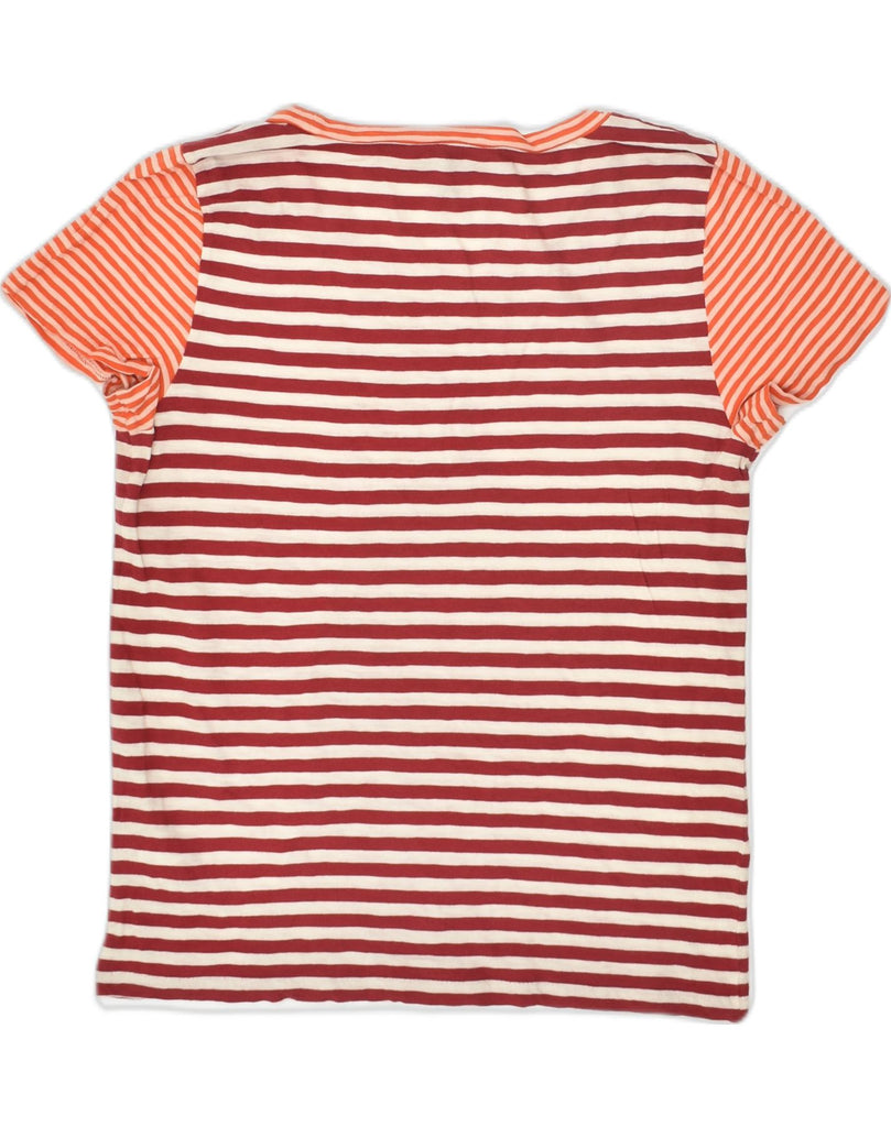 J. CREW Womens T-Shirt Top UK 12 Medium Red Striped Cotton | Vintage J. Crew | Thrift | Second-Hand J. Crew | Used Clothing | Messina Hembry 