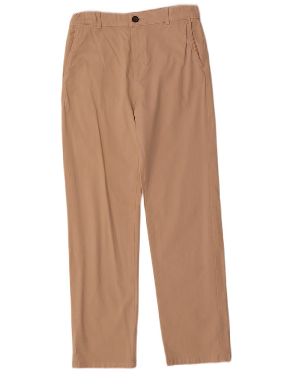 Zara Boys Straight Chino Trousers 13-14 Years W28 L27 Beige Cotton
