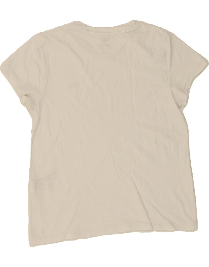 LEVI'S Womens T-Shirt Top UK 12 Medium White Cotton Vintage Levi's and Second-Hand Levi's from Messina Hembry 