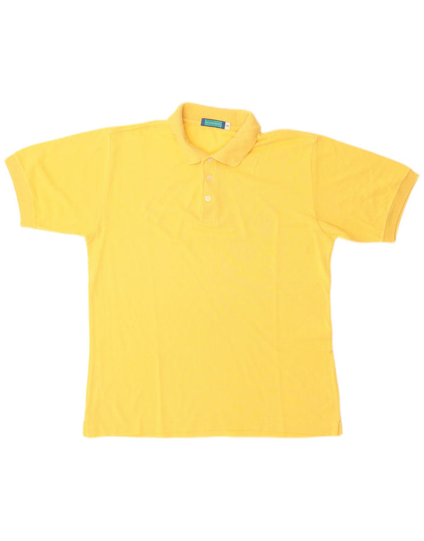 Belfe & Belfe Mens Polo Shirt IT 46 Small Yellow Cotton