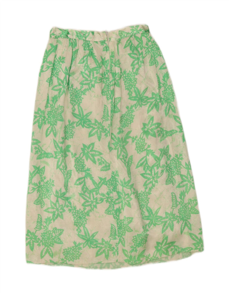 VINTAGE Womens 2 Piece Skirt Set IT 42 Medium W26  Green Floral Viscose Vintage Vintage and Second-Hand Vintage from Messina Hembry 