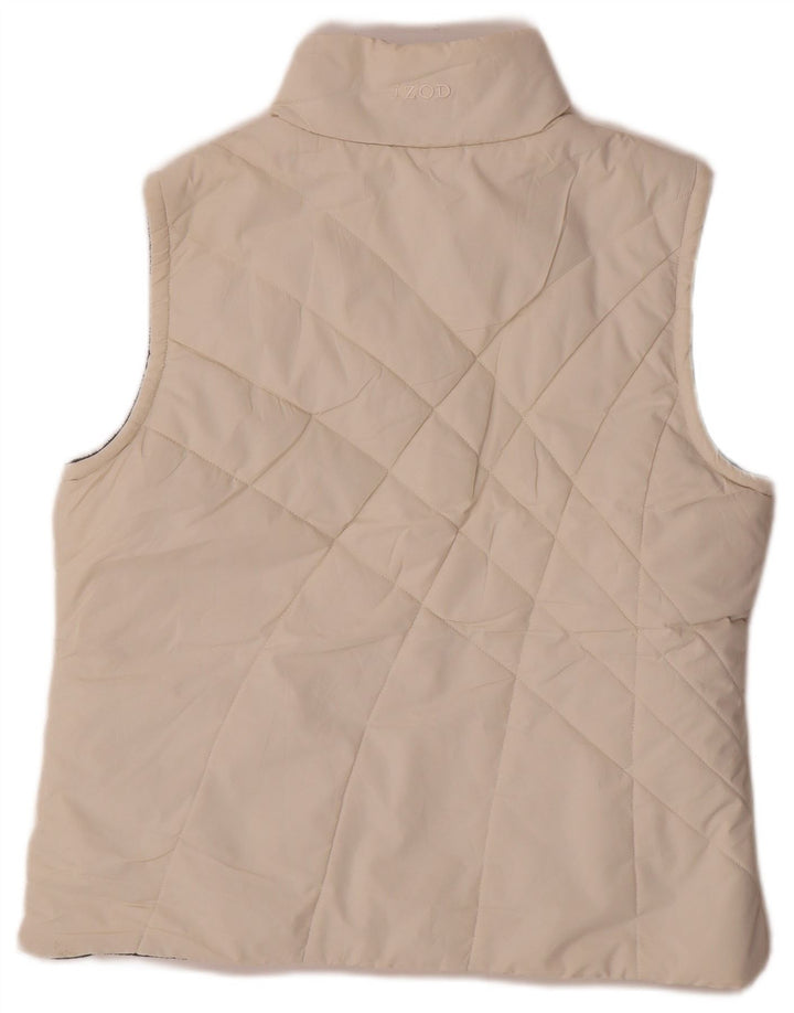 Izod Womens Reversible Padded Gilet UK 12 Medium White