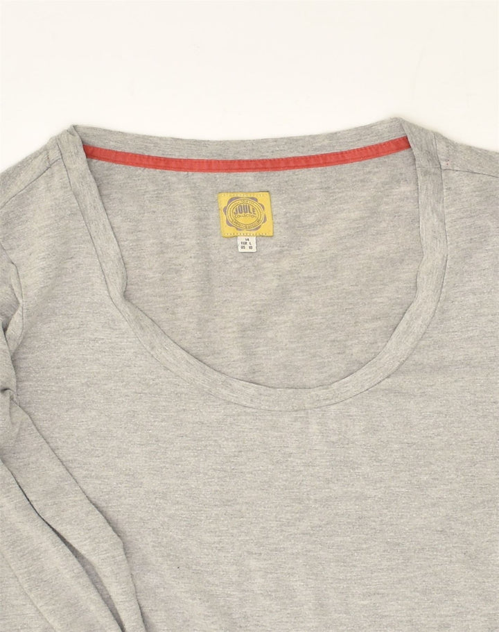 JOULES Womens Long Sleeve T-Shirt Dress UK 14 Large  Grey | Vintage Joules | Thrift | Second-Hand Joules | Used Clothing | Messina Hembry 