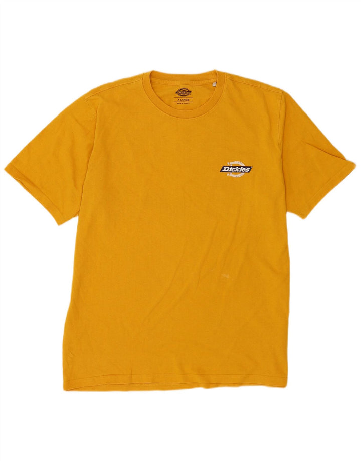 Dickies Mens Graphic T-Shirt Top XL Yellow Cotton