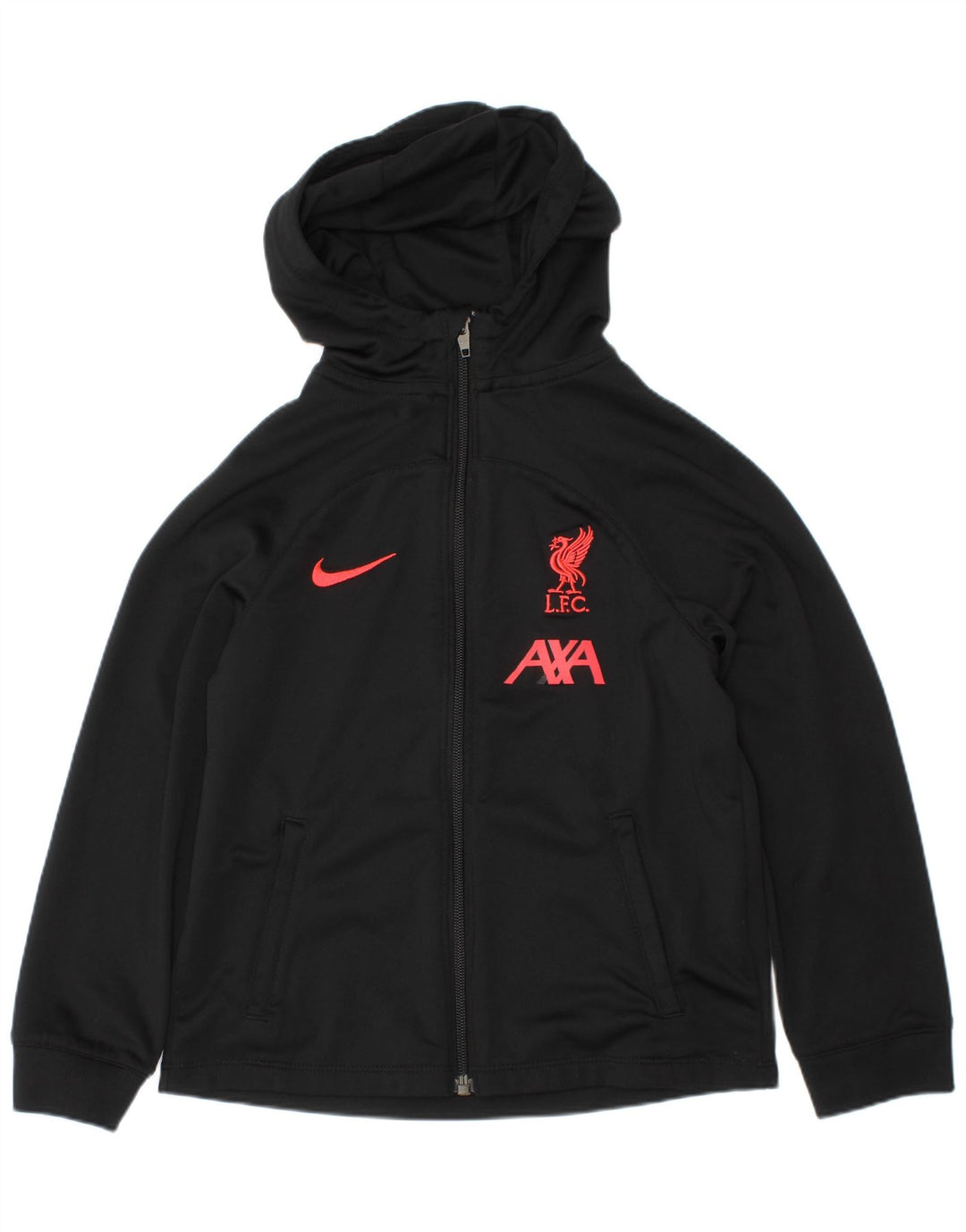 Nike Boys Liverpool Graphic Zip Hoodie Sweater 5-6 Years Medium Black