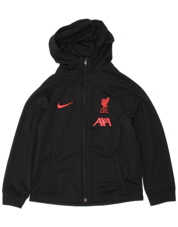 Nike Boys Liverpool Graphic Zip Hoodie Sweater 5-6 Years Medium Black
