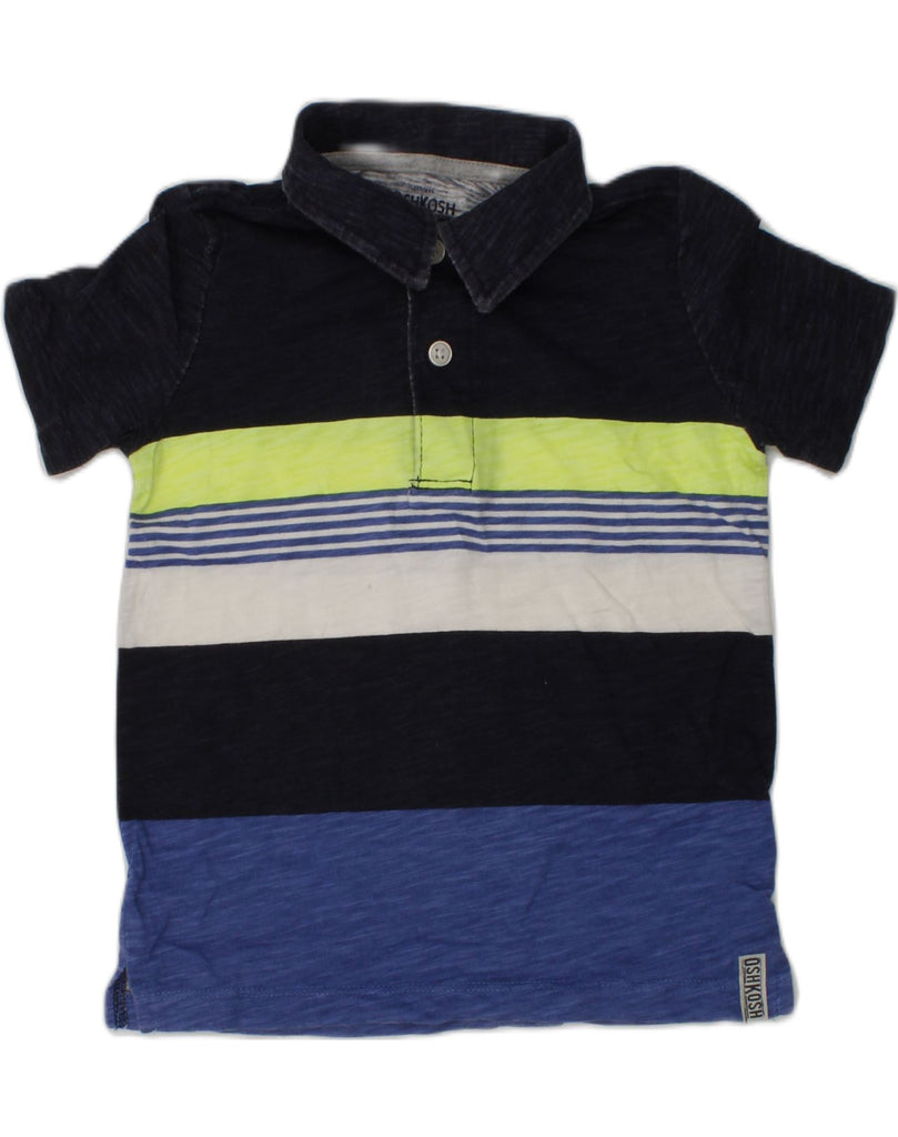 OSH KOSH Boys Polo Shirt 3-4 Years Navy Blue Colourblock Cotton | Vintage Osh Kosh | Thrift | Second-Hand Osh Kosh | Used Clothing | Messina Hembry 