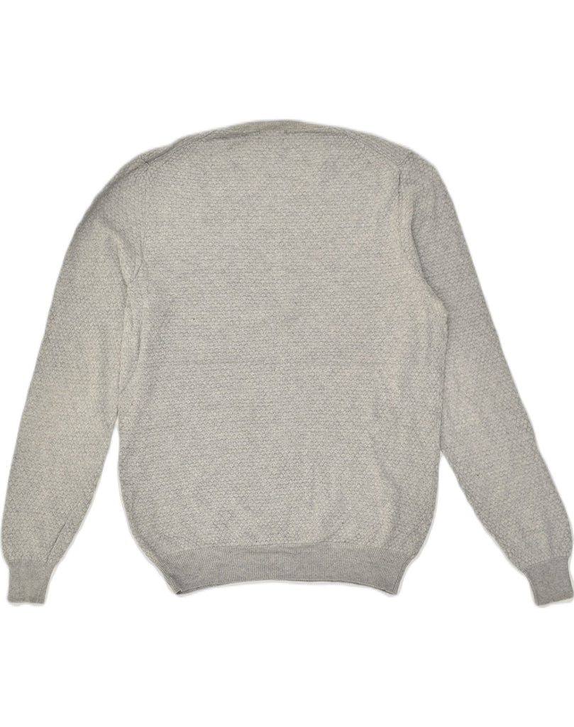 MASSIMO DUTTI Womens Crew Neck Jumper Sweater UK 16 Large Grey Cotton | Vintage Massimo Dutti | Thrift | Second-Hand Massimo Dutti | Used Clothing | Messina Hembry 