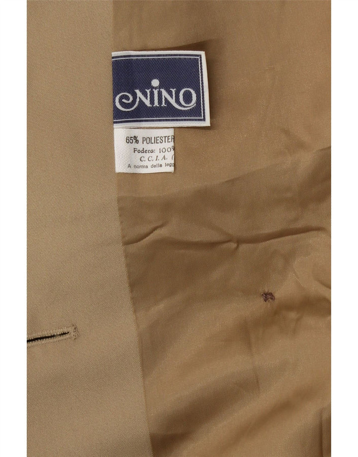 NINO Mens Trench Coat UK 38 Medium Beige Polyester