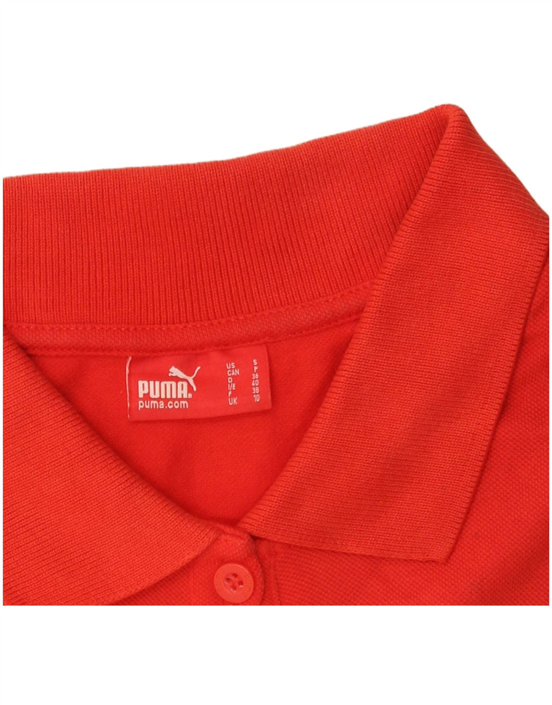PUMA Womens Polo Shirt UK 10 Small Red