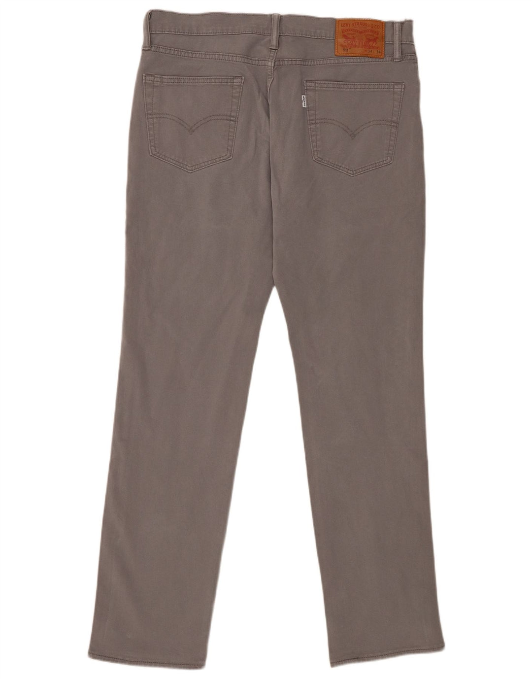 Levi's Mens 511 Slim Jeans W34 L34 Grey Cotton