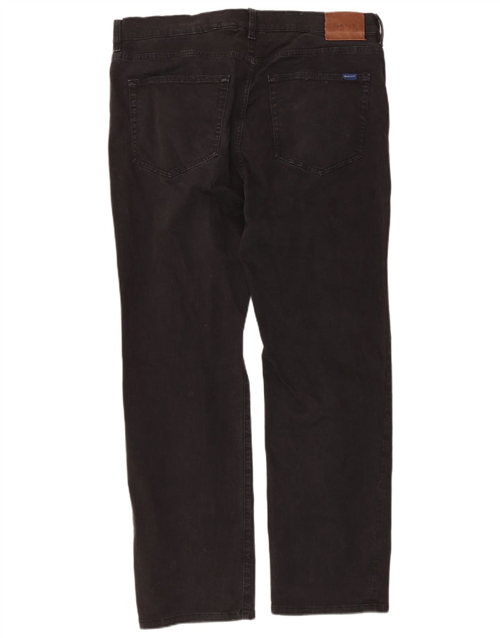Gant Mens Straight Jeans W38 L30 Black Cotton