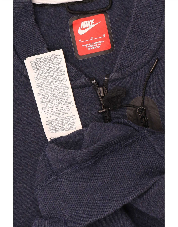 Nike Mens Tracksuit Top Jacket Medium Navy Blue Cotton