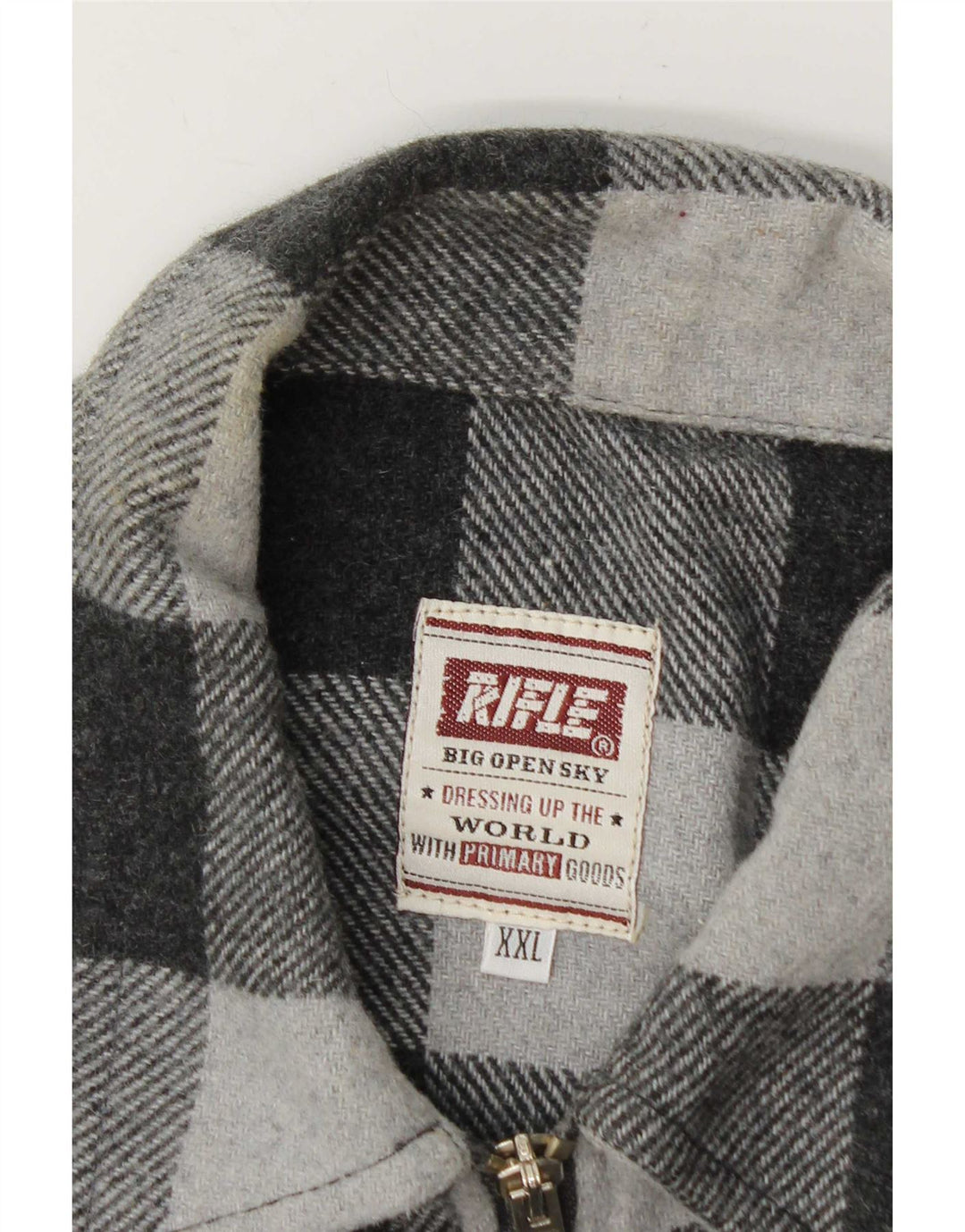 Rifle Mens Lumberjack Flannel Shirt 2XL Grey Gingham