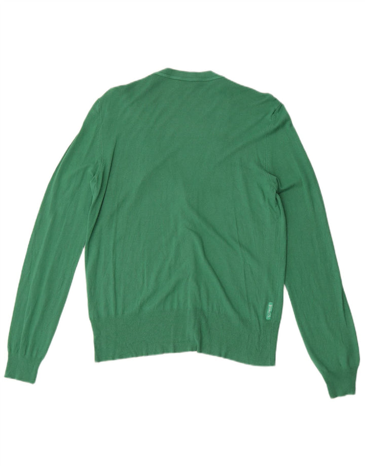 Armani Jeans Womens Cardigan Sweater UK 12 Medium Green