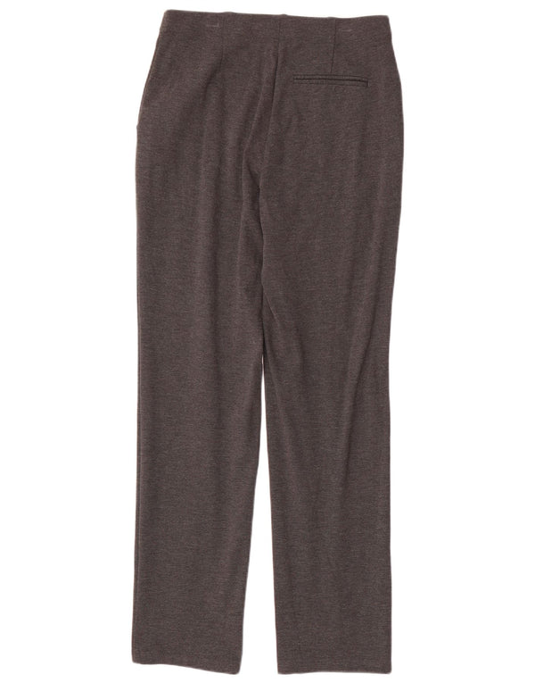 Marks & Spencer Womens Slim Chino Trousers UK 10 Small W28 L30 Grey Viscose