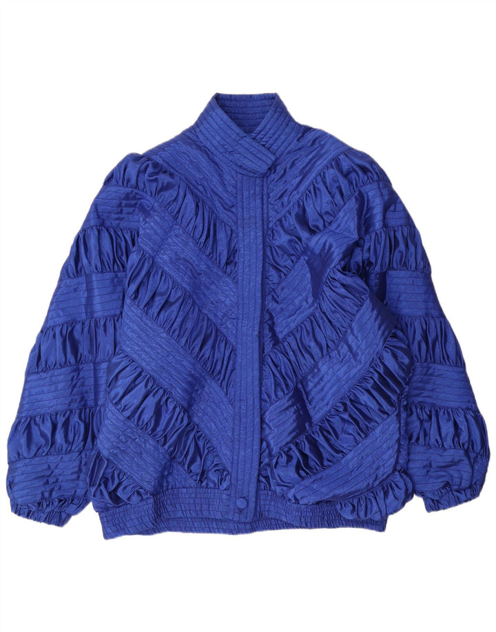 Vintage Womens Bomber Jacket UK 18 XL Blue