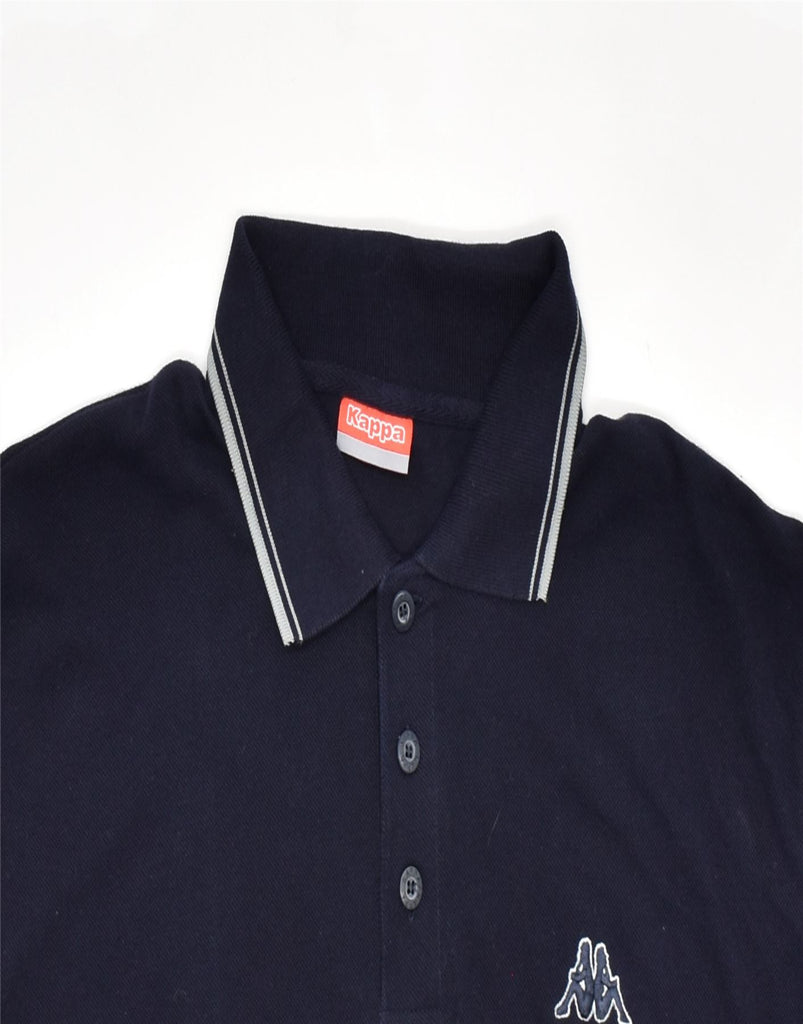 KAPPA Mens Polo Shirt Large Navy Blue Cotton | Vintage | Thrift | Second-Hand | Used Clothing | Messina Hembry 