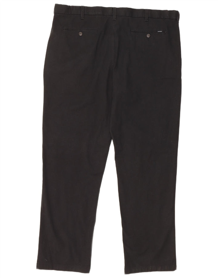 Marks & Spencer Mens Blue Harbour Chino Trousers W44 L33 Black Cotton