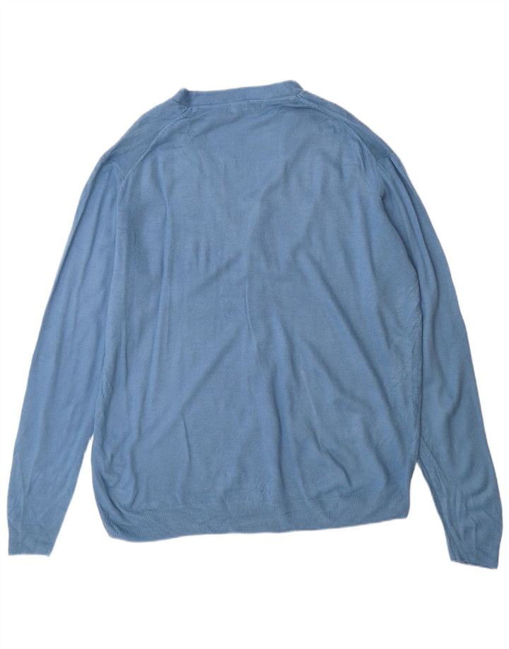 James Pringle Mens Cardigan Sweater XL Blue