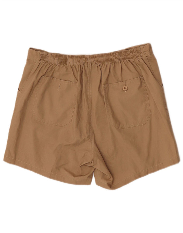 Leader Mens Casual Shorts W32 Medium Beige Polyester