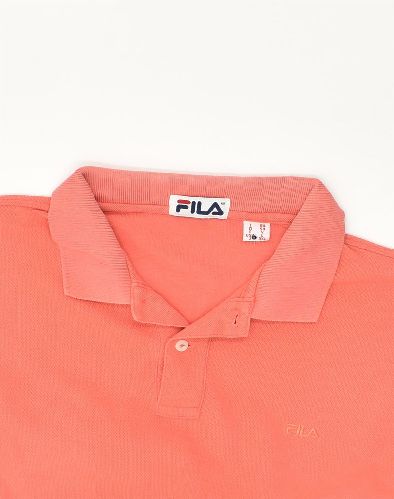 FILA Mens Polo Shirt IT 54 XL Red Cotton | Vintage Fila | Thrift | Second-Hand Fila | Used Clothing | Messina Hembry 