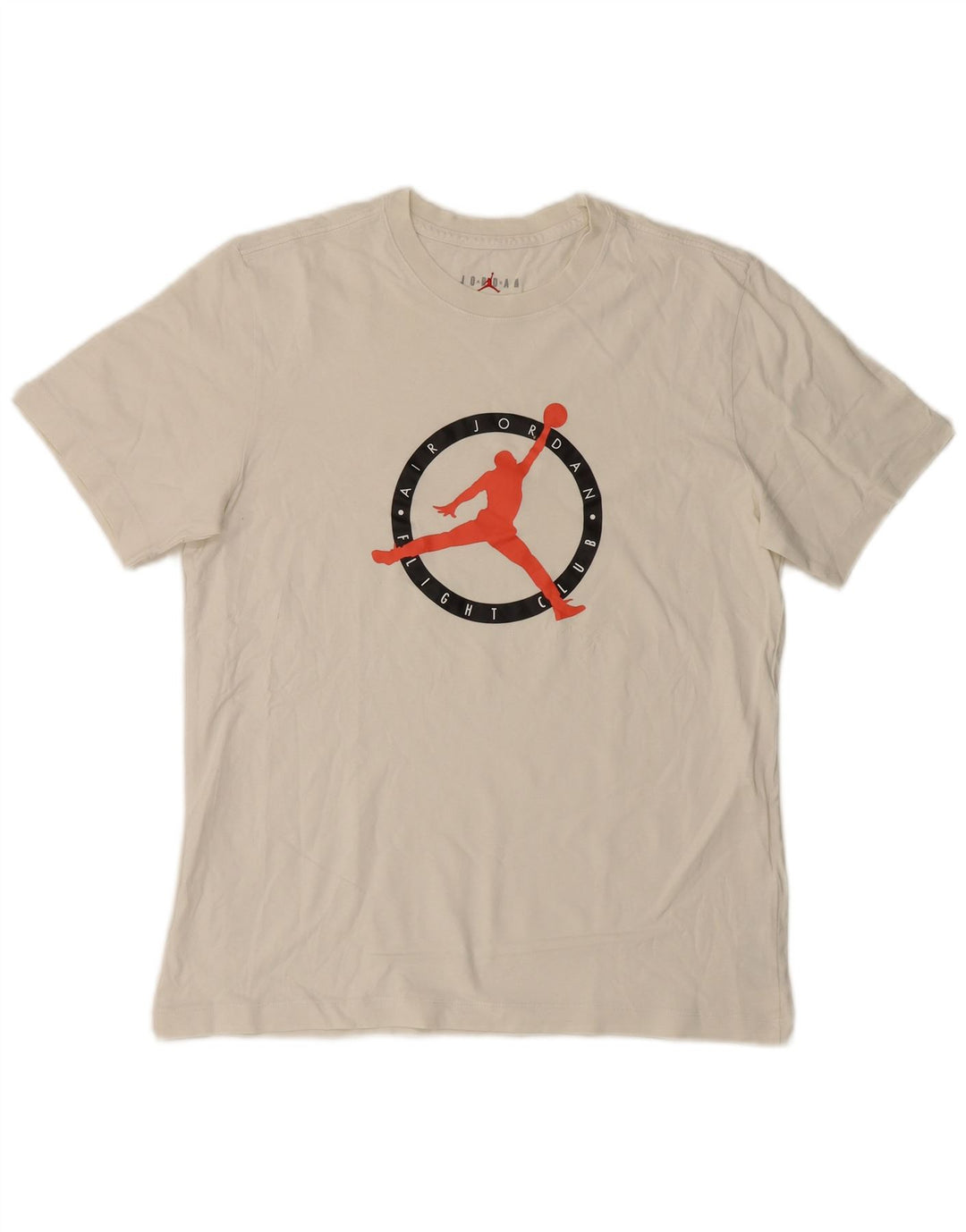 Jordan Mens Graphic T-Shirt Top Medium White Cotton