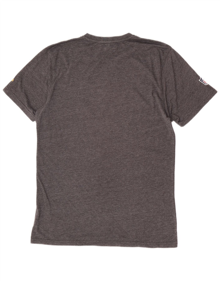 New Era Mens Graphic T-Shirt Top Large Grey Cotton