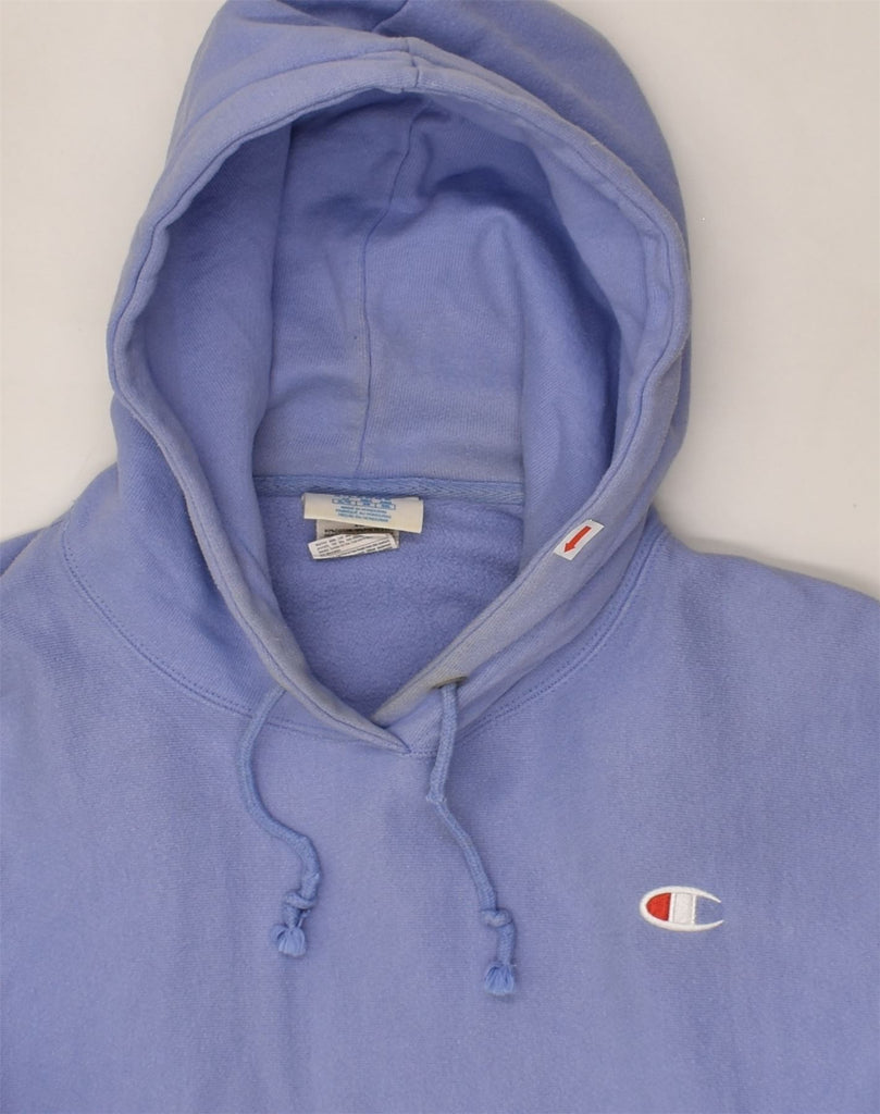 CHAMPION Womens Hoodie Jumper UK 18 XL Blue Cotton | Vintage Champion | Thrift | Second-Hand Champion | Used Clothing | Messina Hembry 