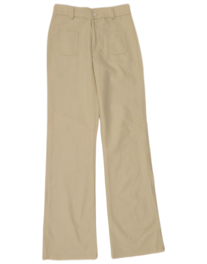 Vintage Womens Bootcut Casual Trousers EU 40 Medium W30 L33 Beige