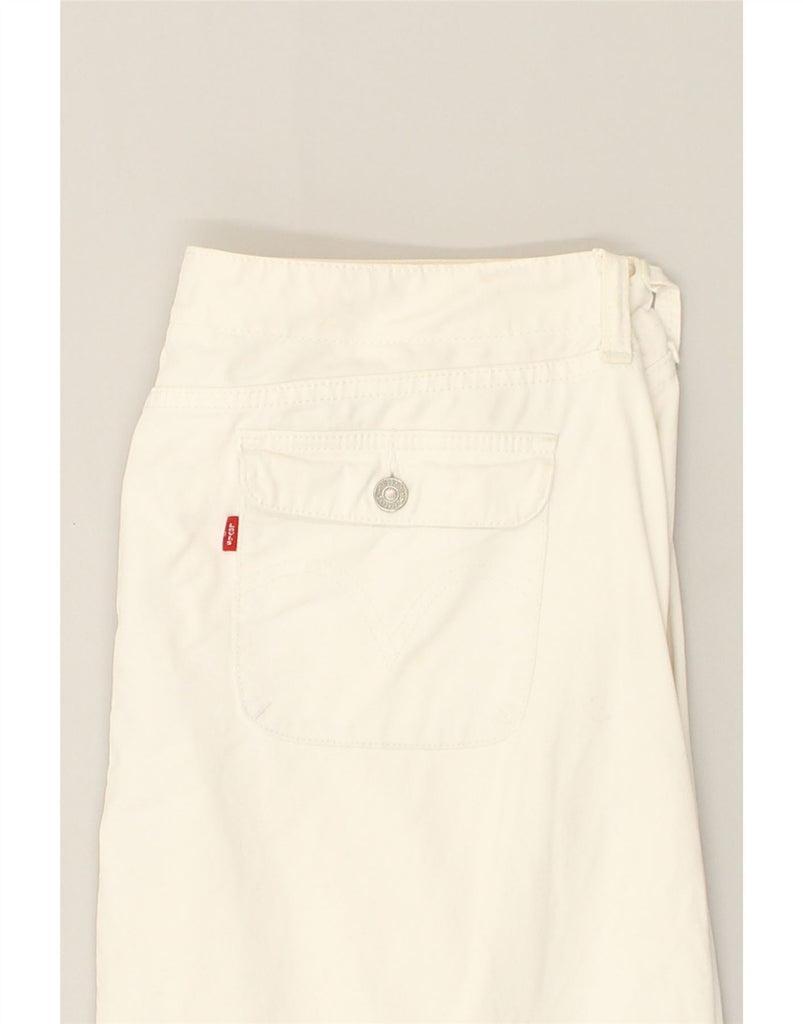 LEVI'S Womens 515 Bermuda Shorts US 14 XL W36 L15  Off White Cotton | Vintage Levi's | Thrift | Second-Hand Levi's | Used Clothing | Messina Hembry 