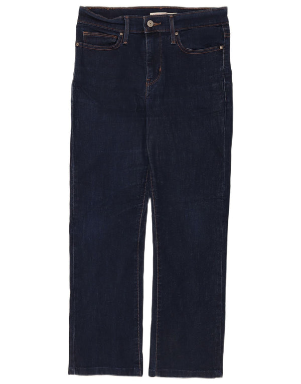 Levi's Womens Slimming Straight Jeans W28 L26 Navy Blue Cotton