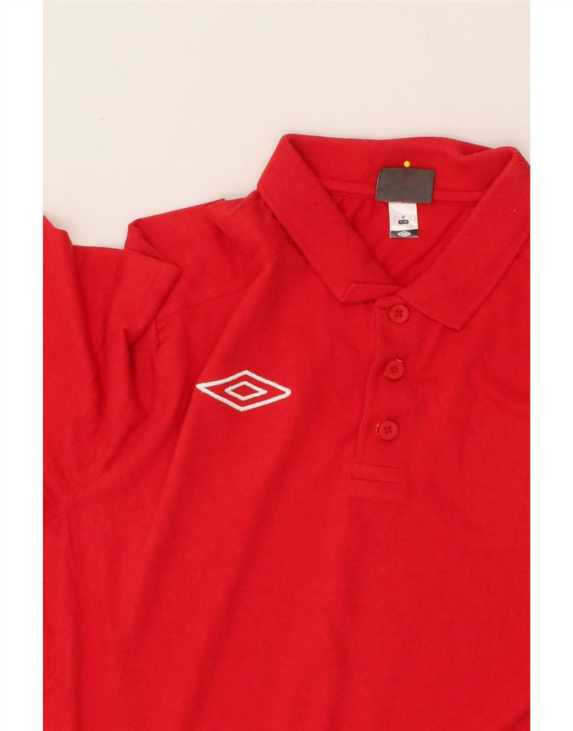 UMBRO Mens Polo Shirt Medium Red Cotton | Vintage Umbro | Thrift | Second-Hand Umbro | Used Clothing | Messina Hembry 