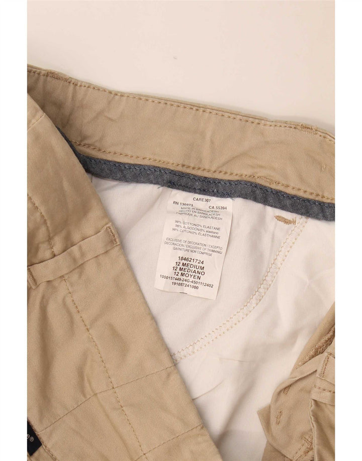 Lee Womens Casual Shorts US 12 Large W34 Beige Cotton