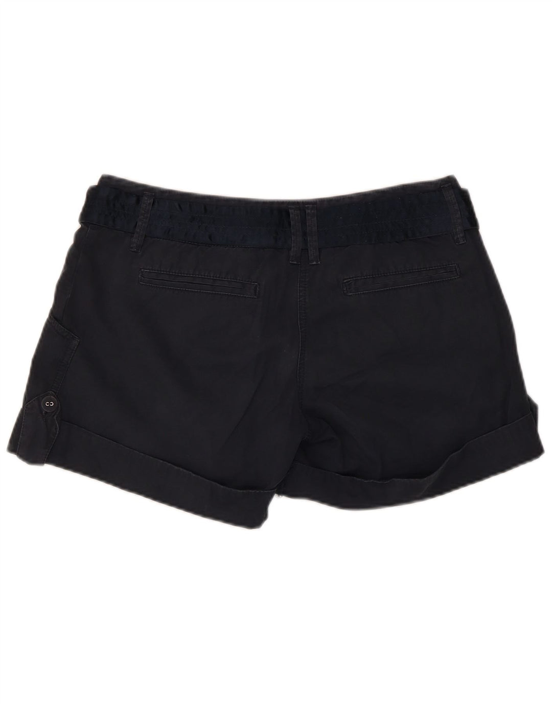 Massimo Dutti Womens Chino Shorts EU 40 Medium W30  Navy Blue Cotton