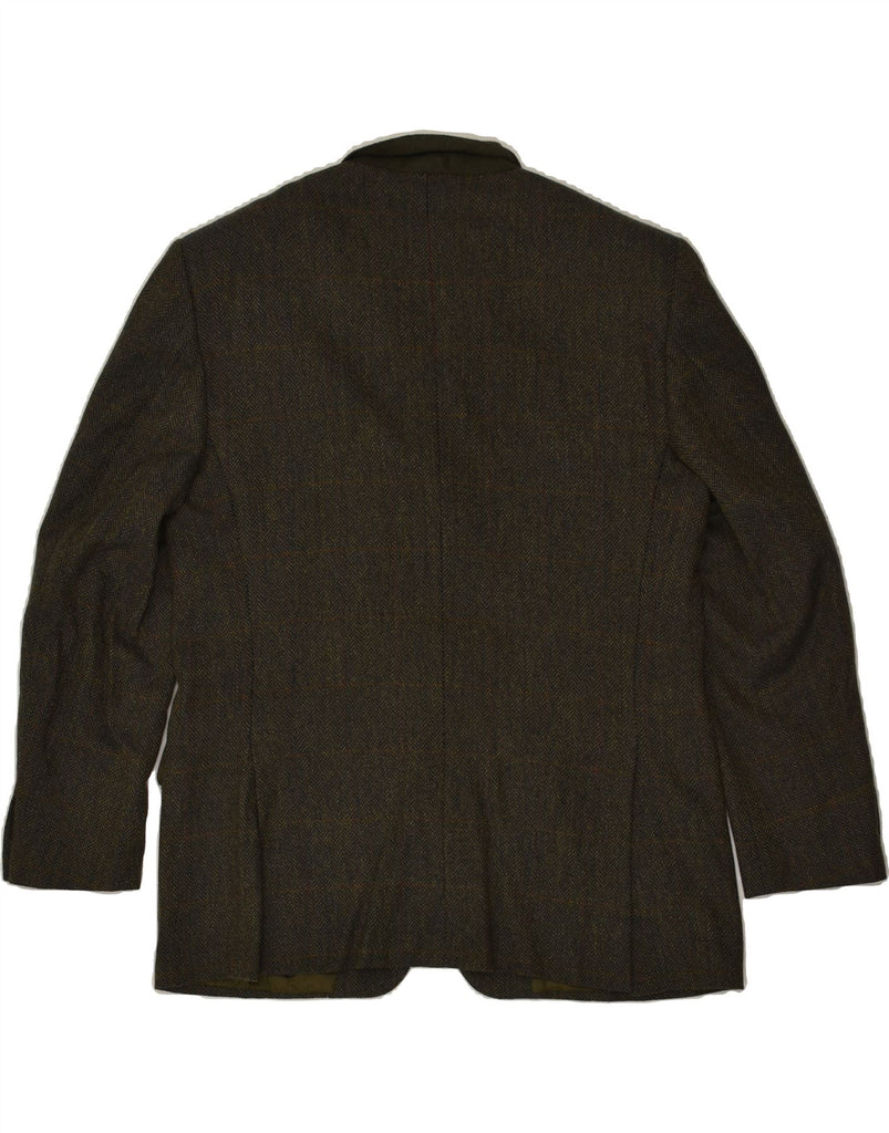 PIERRE CARDIN Mens 2 Button Blazer Jacket UK 40 Large Grey Herringbone | Vintage Pierre Cardin | Thrift | Second-Hand Pierre Cardin | Used Clothing | Messina Hembry 