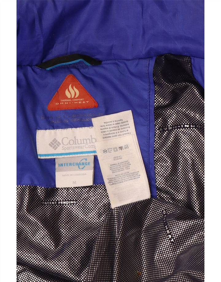Columbia Womens Interchange Liner Padded Jacket UK 14 Medium Blue Polyester