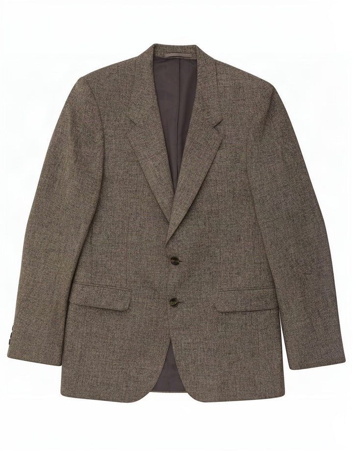 Wellington Mens 2 Button Blazer Jacket UK 38 Medium Grey Flecked Wool