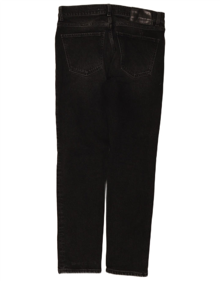 Zara Mens Slim Jeans EU 42 Large W32 L30 Black Cotton