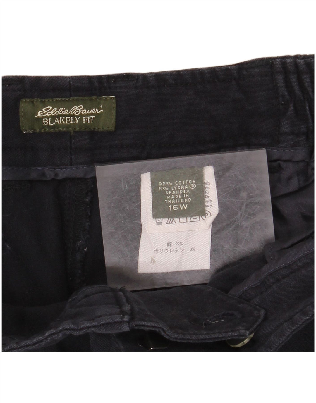 EDDIE BAUER Womens Blakely Fit Casual Trousers US 16 2XL W32 L32 Navy Blue
