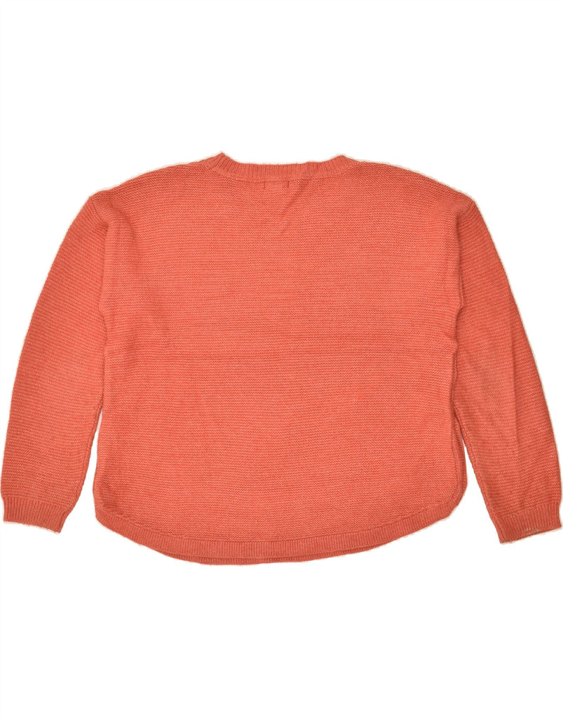 FAT FACE Womens Crew Neck Jumper Sweater UK 14 Large Orange Acrylic | Vintage Fat Face | Thrift | Second-Hand Fat Face | Used Clothing | Messina Hembry 