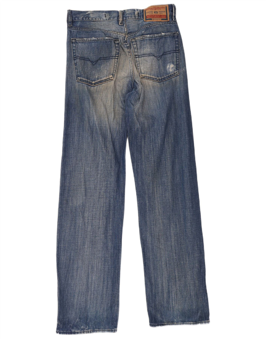 Diesel Mens Straight Jeans W32 L34 Blue Cotton