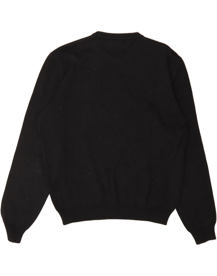 ZARA Mens Crew Neck Jumper Sweater Large Black Cotton