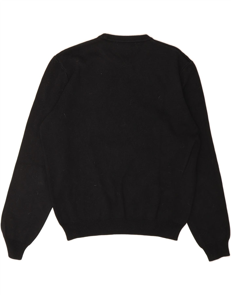 ZARA Mens Crew Neck Jumper Sweater Large Black Cotton Vintage Zara and Second-Hand Zara from Messina Hembry 