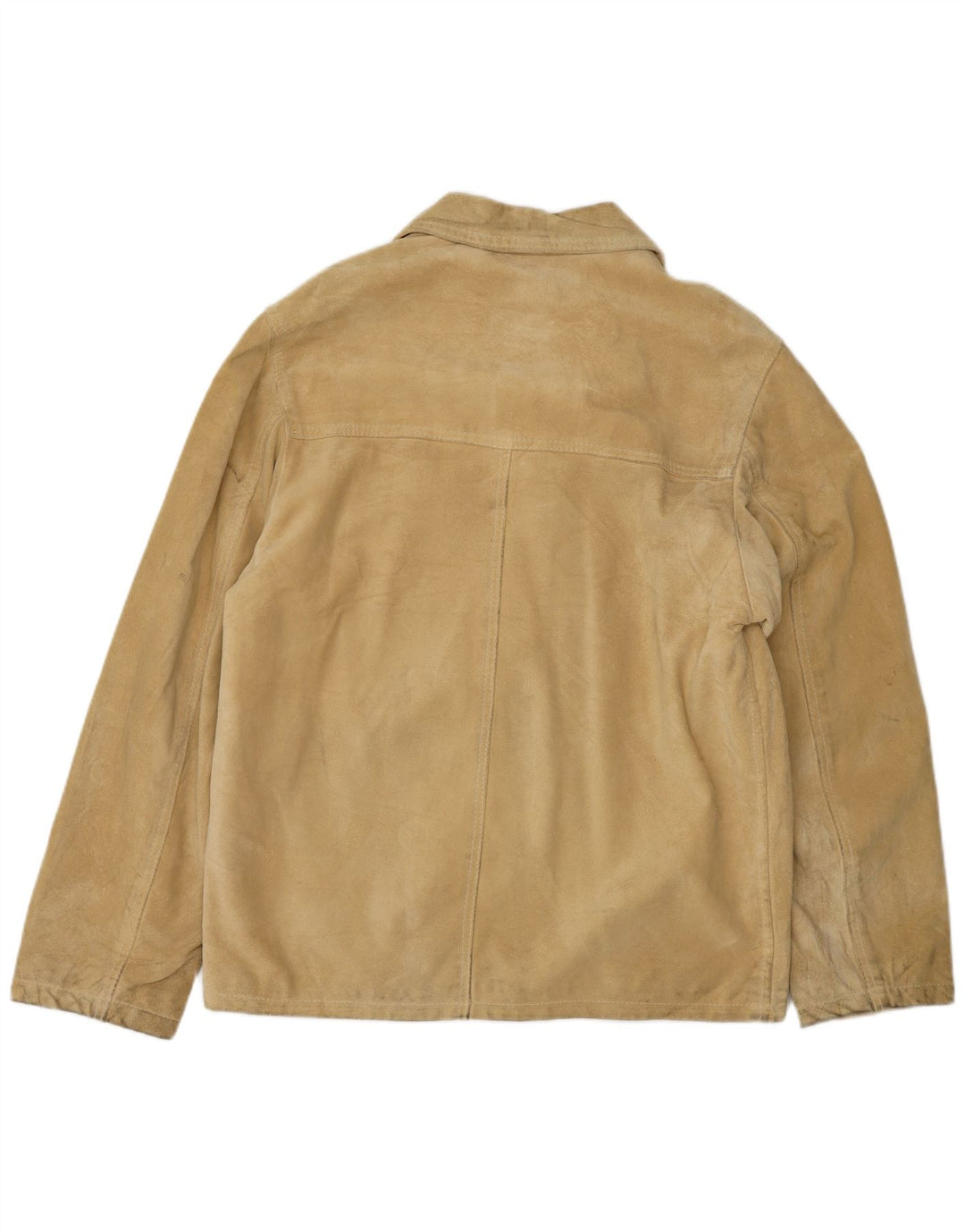 CONBIPEL Mens Suede Jacket UK 40 Large Beige Leather
