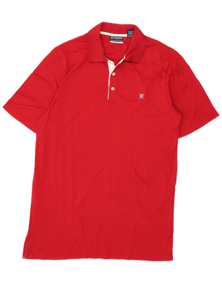 Chaps Mens Golf Polo Shirt Small Red Cotton