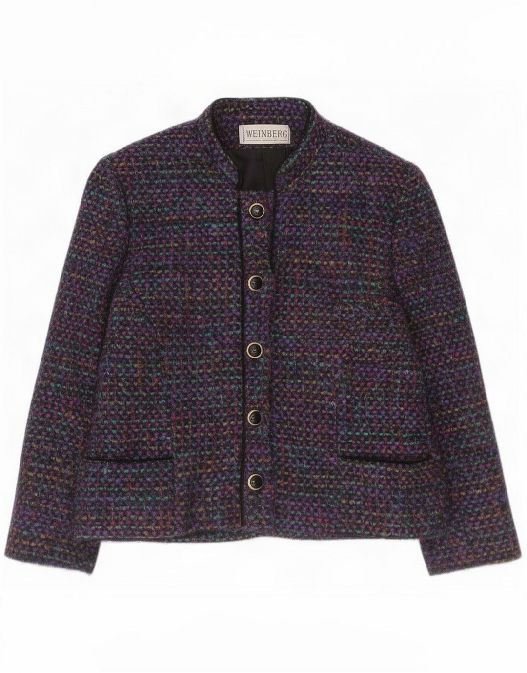 Weinberg Womens 5 Button Blazer Jacket UK 10 Small Multicoloured Flecked