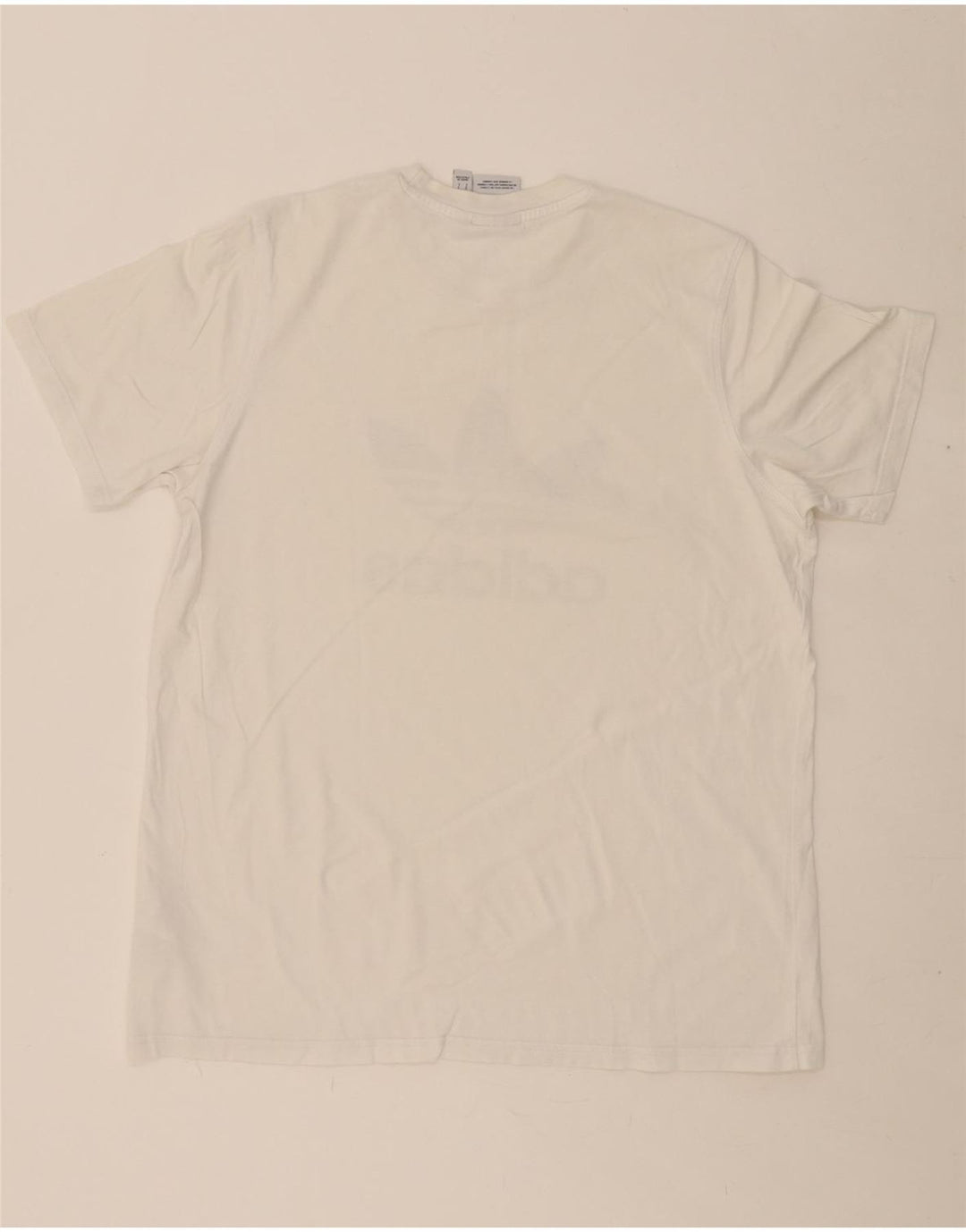 ADIDAS Mens Graphic T-Shirt Top Large White Cotton Vintage Adidas and Second-Hand Adidas from Messina Hembry 