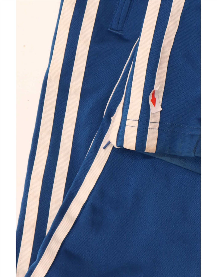 Adidas Womens Tracksuit Trousers UK 14 Large Blue Polyester
